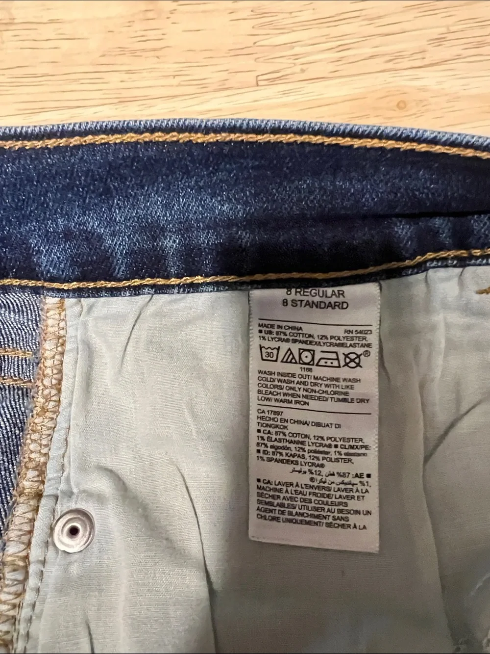 Old Navy Medium Blue Cuffed Denim Shorts